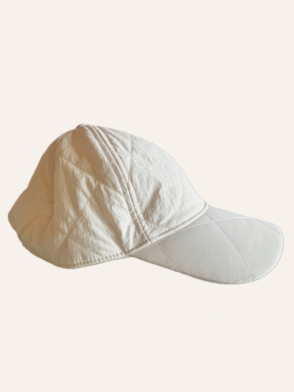 All in Motion - Quilted Cream Baseball Cap